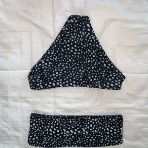 Black and white bikini